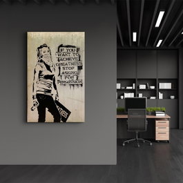 Wallity SPR-1353 Pintura Decorativa de Vidrio Templado Multicolor 46 x 72 cm
